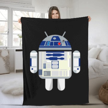 Discover R2D2 Android Fleece Blankets