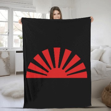 Discover Japanese sunrise Fleece Blankets