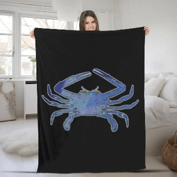 Discover Blue Crab Fleece Blankets