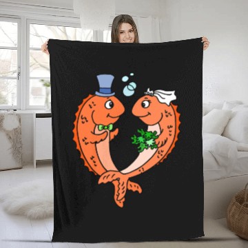 Discover Bride and Groom Fleece Blankets