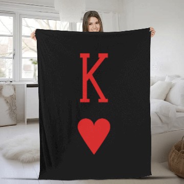 Discover King of Hearts Fleece Blankets