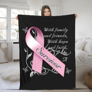 Discover Breast Cancer Survivor Fleece Blankets