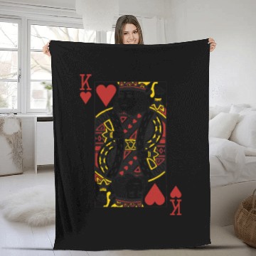 Discover King of Hearts Fleece Blankets