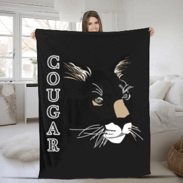 Discover Cougar,Mountain Lion, Puma Fleece Blankets