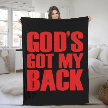 Discover GOD'S GOT MY BACK Fleece Blankets