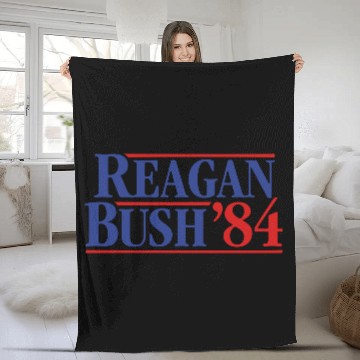 Discover Reagan - Bush ’84 campaign Fleece Blankets