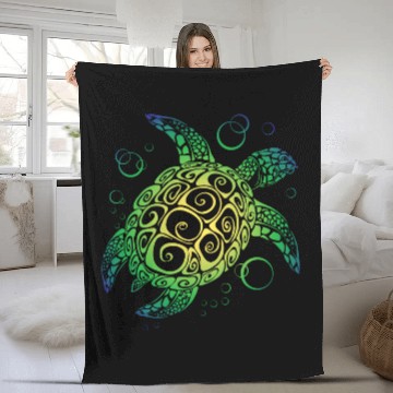 Discover Sea Turtle Fleece Blankets