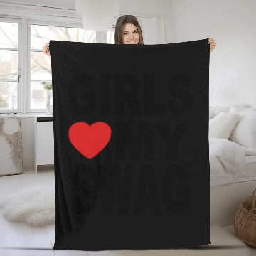 Discover GIRLS LOVE MY SWAG Fleece Blankets