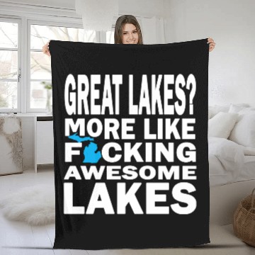 Discover Funny Great Lakes Awesome Humor Apparel Clothing Fleece Blankets