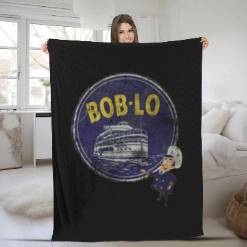 Discover Vintage Retro Classic Cute Detroit Boblo Island Fleece Blankets