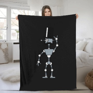 Discover Sir Robot Fleece Blankets