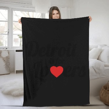 Discover Detroit is for lovers Fleece Blankets