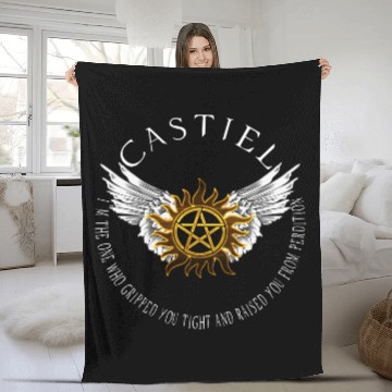 Discover Castiel Protection Symbol Fleece Blankets