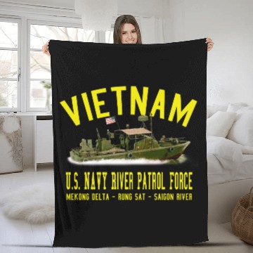 Discover Vietnam Mark II PBR - Patrol Boat, River Fleece Blankets