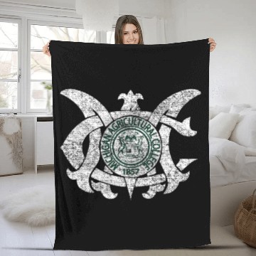 Discover Old MAC Agriculture College Michigan Fleece Blankets