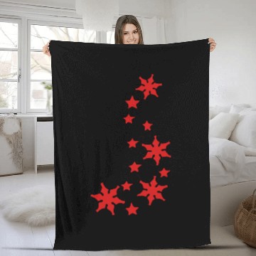 Discover stars & snowflakes winter season decoration Fleece Blankets