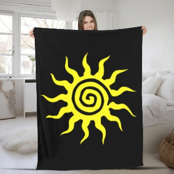 Discover The symbol of the sun Fleece Blankets