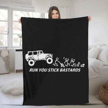 Discover Jeep...Run Fleece Blankets