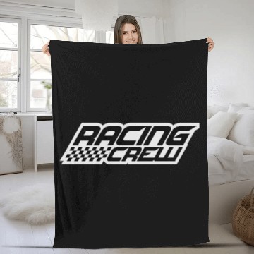 Discover Racing Crew Design Fleece Blankets