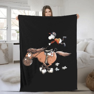 Discover Rapid Race Horse Fleece Blankets