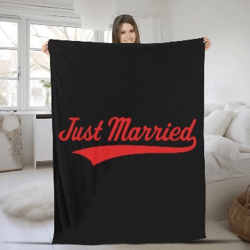 Discover Just Married (Marriage / Wedding) Fleece Blankets