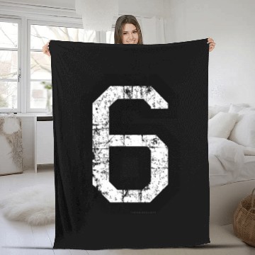 Discover Number 6 (Vintage White) Fleece Blankets