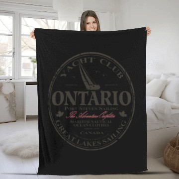 Discover Ontario Sailing - Great Lakes Fleece Blankets