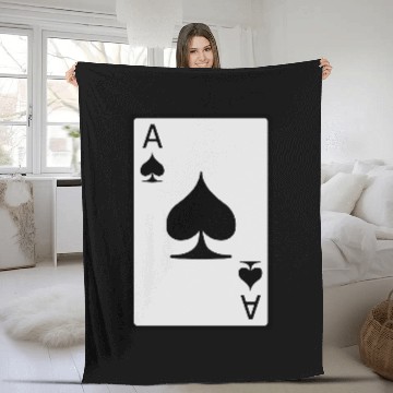 Discover Ace of Spades Fleece Blankets