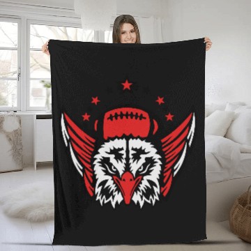 Discover football club logo us american eagle Fleece Blankets