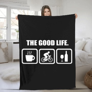 Discover Cycling Funny Fleece Blankets