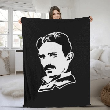 Discover Vector Design-Nikola Tesla Fleece Blankets
