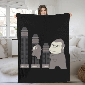 Discover MINI KING KONG Fleece Blankets