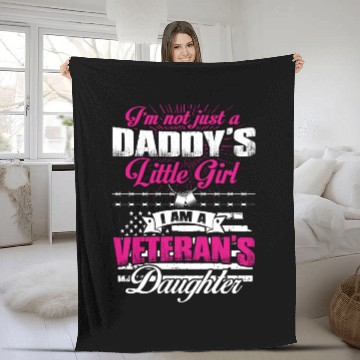 Discover Veteran's daughter - Not just Daddy's little girl Fleece Blankets