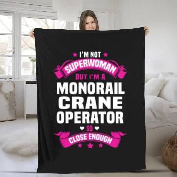 Discover Monorail Crane Operator Fleece Blankets