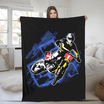 Discover Motocross - Moto Cross - MX - Supercross - SX Fleece Blankets