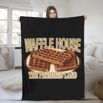 Discover waffle house Fleece Blankets