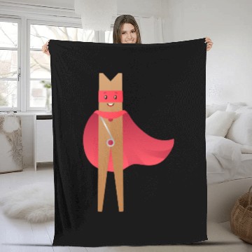 Discover Clothes Peg Superhero Fleece Blankets