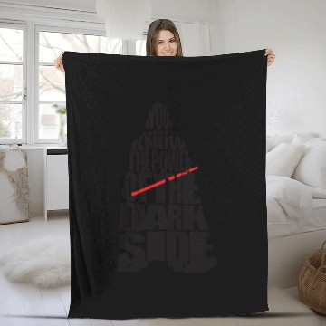 Discover Cool Star Wars Darth Vader typography Fleece Blankets