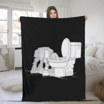 Discover Funny Star Wars comic Fleece Blankets