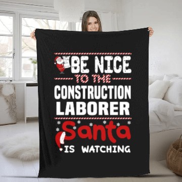Discover Construction Laborer Fleece Blankets