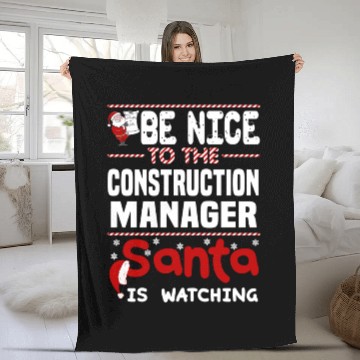 Discover Construction Manager Fleece Blankets