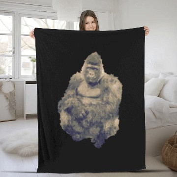Discover Art Gorilla Fleece Blankets