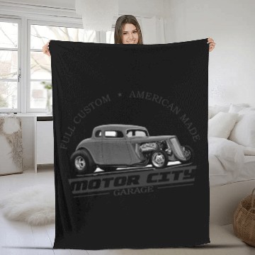 Discover Motor City Grey Ghost Fleece Blankets