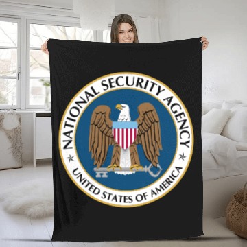 Discover National Security Agency Logo Fleece Blankets