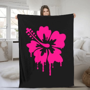 Discover gladditudes Grunge Hibiscus Fleece Blankets