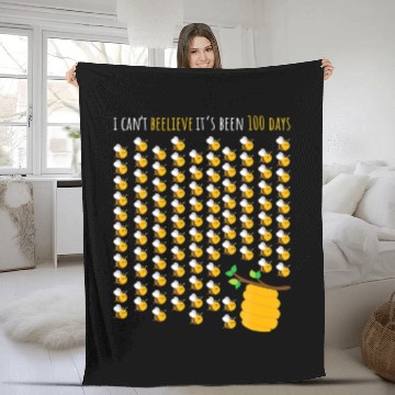 Discover Bee Hive Tree 100 Days Of School Teacher Fleece Blankets