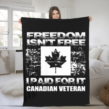 Discover Canadian Veteran Remembrance Day Baseball Jackets Fleece Blankets