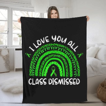 Discover I Love You All Class Dismissed Green Leopard Rainb Fleece Blankets