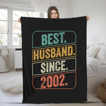 Discover Mens 20Th Wedding Anniversary For Him - Best Husba Fleece Blankets