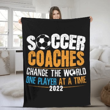 Discover Soccer Coach Appreciation Quote 2022 Sleeveless Fleece Blankets